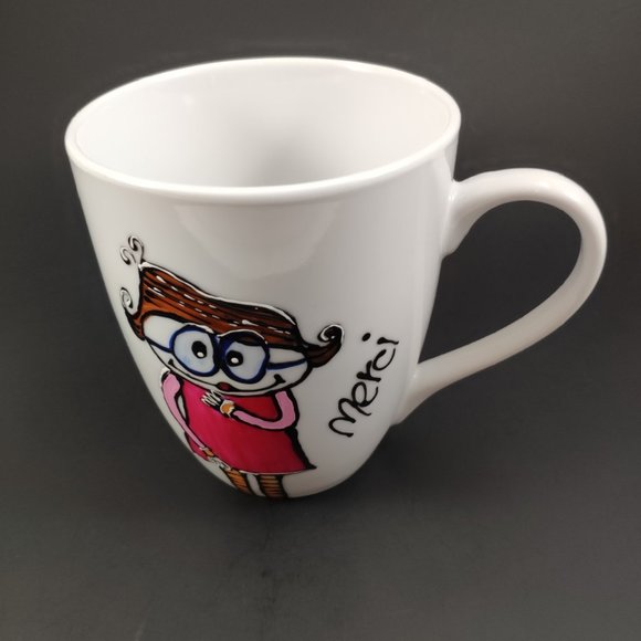 Ceramic Coffee Mug Hand Painted Signed - Picture 6 of 8